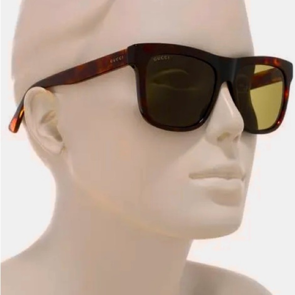 Gucci Brown Sunglasses -Rectangular | Size Os - image 1